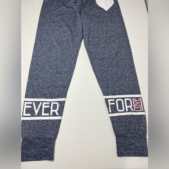 No Boundaries Womens Size M (7-9) Joggers Heather Gray Love Sweatpants - Picture 3 of 10